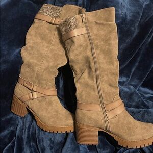 Jellypop Taupe Knee-High Boots